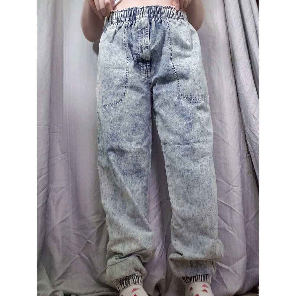 90's Parachute Denim Joggers